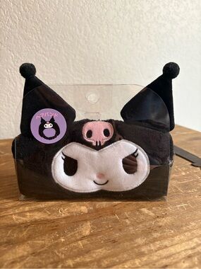 NWT Sanrio Kuromi Plush Headband - Black and Pink